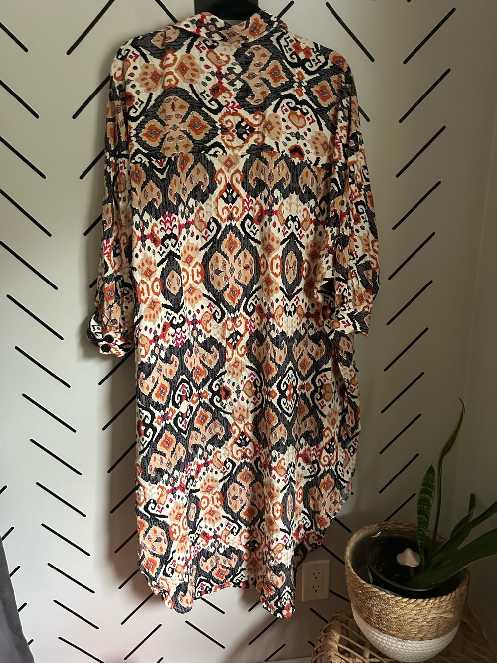 vibrant Charlise paisley shirt dress oversized tunic-style boho - Picture 6 of 7